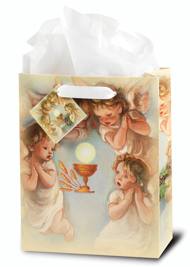 Communion (Angels) Large Gift Bag with Tissue