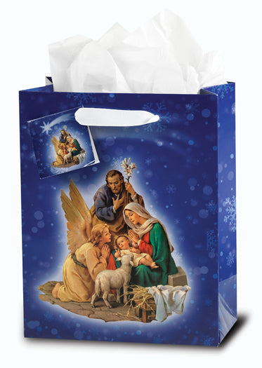 Nativity Large Gift Bag with Tissue