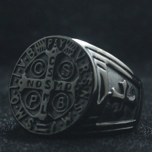 St. Benedict Medal Vintage Ring