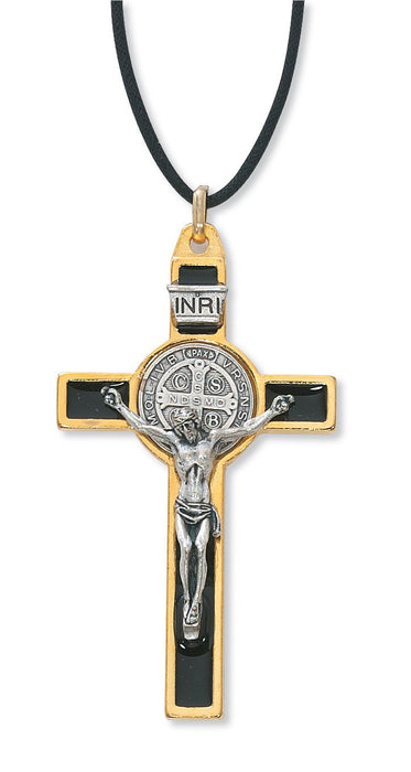 3-inch Gold Saint Benedict Crucifix