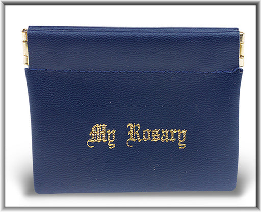 Blue Snap Rosary Case