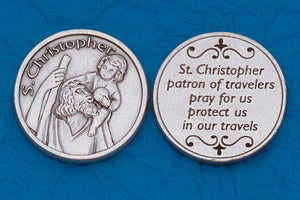 Pocket Prayer Token with St Christopher with Prayer