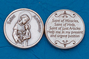 Pocket Prayer Token with St Anthony with Prayer