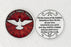 Red Enameled Come Holy Spirit Token with Prayer Silver Plated