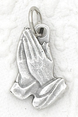 Praying Hands Charm- Silver Plated