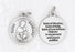 3/4 inch Silver Plated St Anthony Pendant with Prayer on back