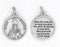 3/4 inch Silver Plated St Patrick Pendant with Prayer on back
