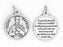 3/4 inch Silver Plated St Gerard Pendant with Prayer on back
