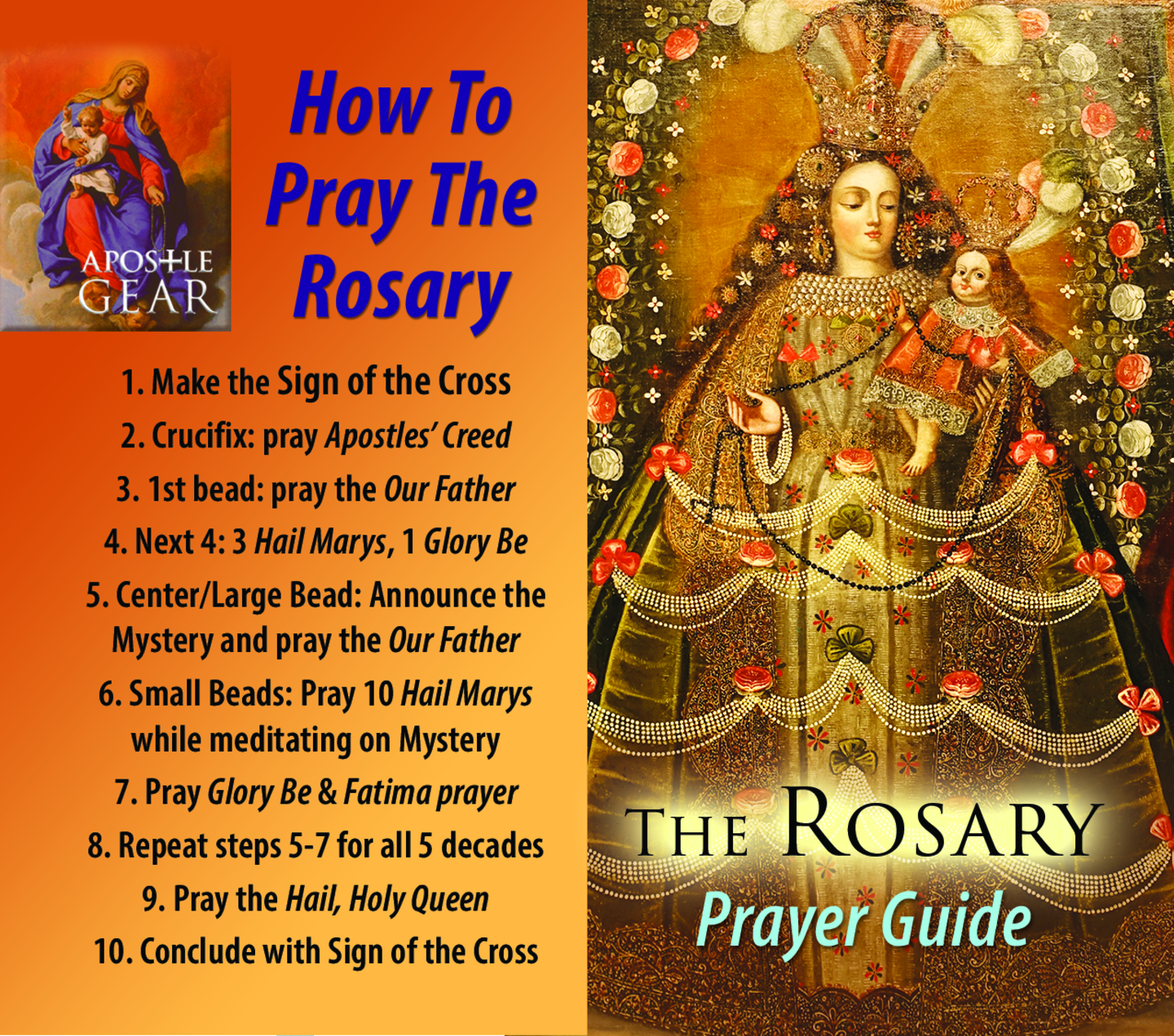 How To Pray The Rosary Pocket Guide - 15-Pack