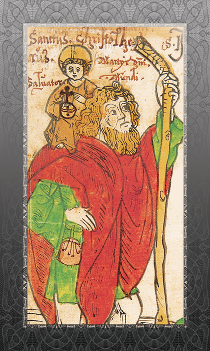 St. Christopher Ancient Prayer Card - 25-Pack