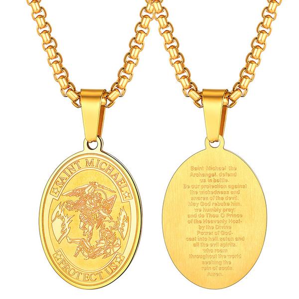 St. Michael the Archangel Oval Necklace