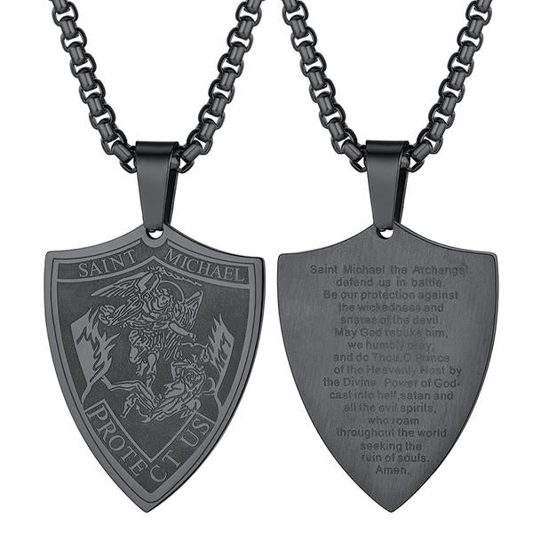 St. Michael the Archangel Shield Necklace