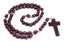 Medjugorje Wood Rosary- Cherry Brown