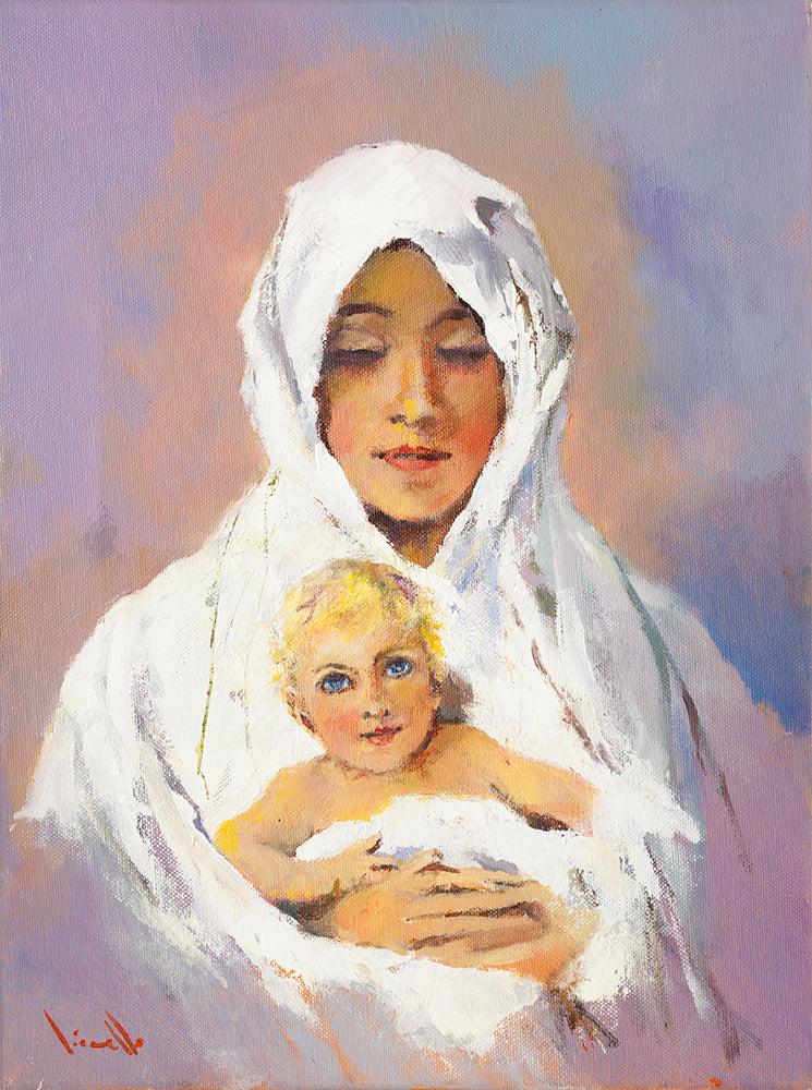 Apparition Hill Print - Madonna and Child painting