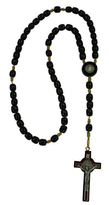 Saint Benedict Rosary - Black Wood