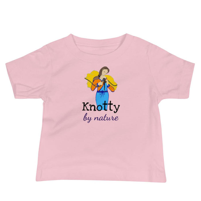 Knotty By Nature Baby Tee with Our Lady Undoer of Knots
