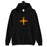 Apostle Cross Hooded Sweatshirt - Black and Burnished Gold