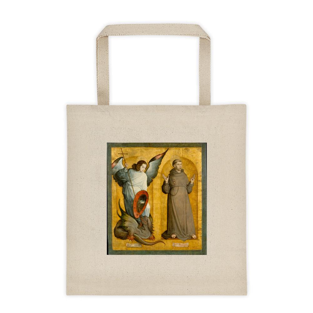 Saints Micheal and Francis Tote bag