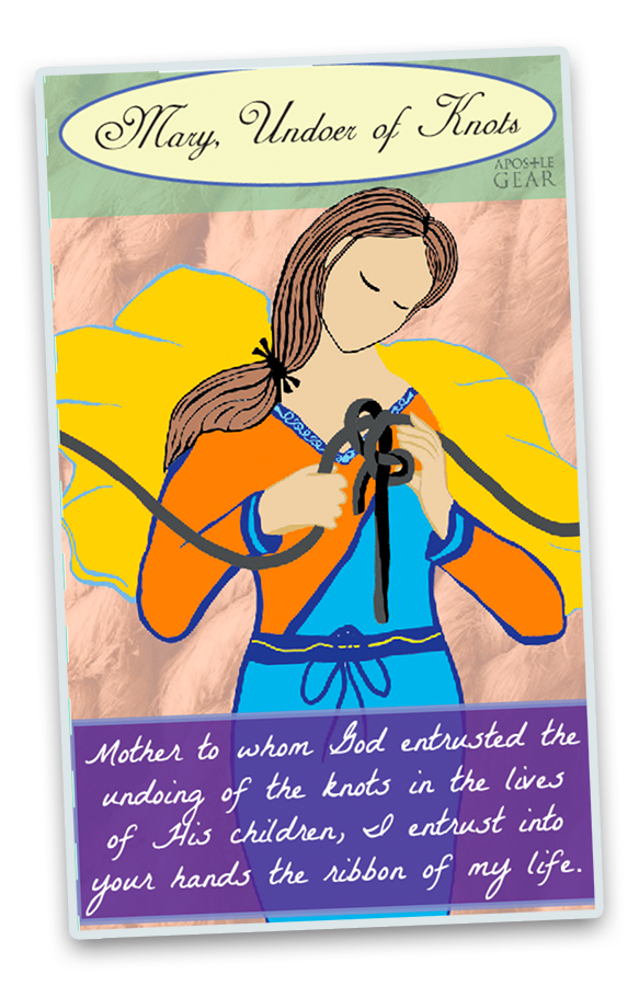 Our Lady Undoer of Knots Large Stickers - 5-Pack
